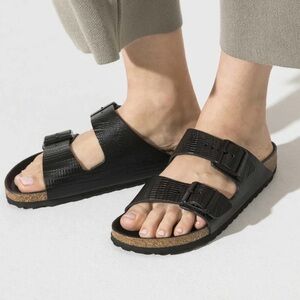 Birkenstock embossed leather sandal